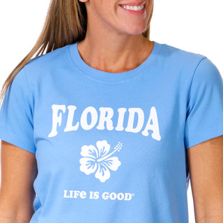 Thumbnail 3: Life is Good Life Is Good Womens Short Sleeve Crew Neck Florida Knit Tee 