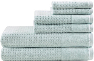 Thumbnail 1: Madison Park Madison Park Spa Waffle 6-pc. Cotton Jacquard Towel Set 