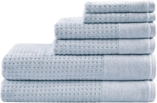 Thumbnail 1: Madison Park Madison Park Spa Waffle 6-pc. Cotton Jacquard Towel Set 
