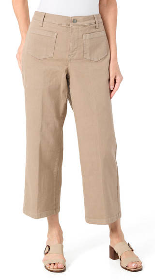Thumbnail 1: NYDJ NYDJ Womens Coco High Rise Relaxed Wide Leg Capris 