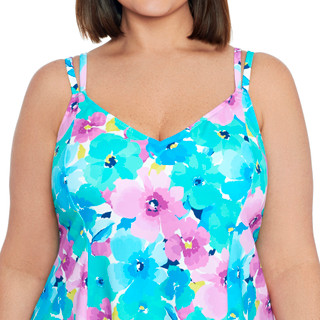 Thumbnail 3: Paradise Bay Paradise Bay Plus Hidden Garden Fauxkini Top 