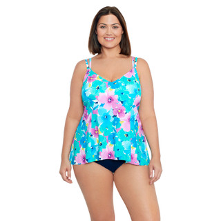 Thumbnail 1: Paradise Bay Paradise Bay Plus Hidden Garden Fauxkini Top 