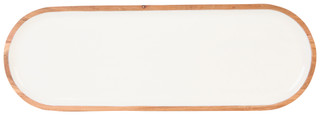 Thumbnail 2: AVA Ava Footed Wood & Enamel Platter 