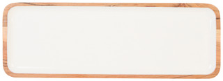 Thumbnail 3: AVA Ava Rectangular Wood & Enamel Platter 