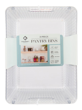 Thumbnail 2: GOURMET KITCHEN 3 pk Pantry Bins 