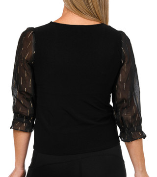 Thumbnail 2: Cece Cece Petite 3/4 Sleeve Florence Rose Top 