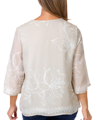 Thumbnail 3: HARPER 241 Harper 241 Womens 3/4 Sleeve Floral Top 