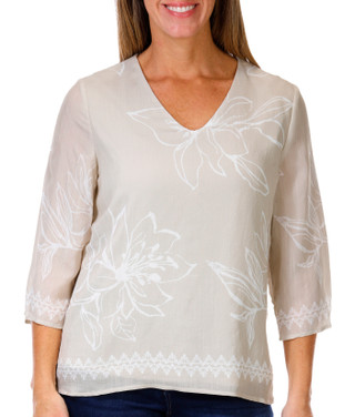 Thumbnail 1: HARPER 241 Harper 241 Womens 3/4 Sleeve Floral Top 