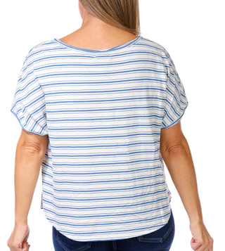 Thumbnail 2: MAX STUDIO Max Studio Womens Short Sleeve Striped Top 