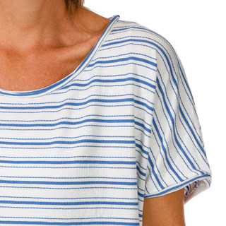 Thumbnail 3: MAX STUDIO Max Studio Womens Short Sleeve Striped Top 