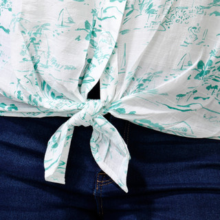 Thumbnail 4: Zac & Rachel Zac & Rachel Womens 3/4 Sleeve Print Tie Front Top 