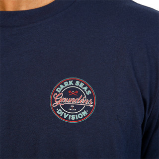 Thumbnail 4: GRUNDENS Grundens Mens Long Sleeve Dark Seas Graphic T-Shirt 