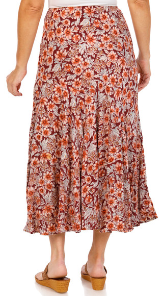 Thumbnail 3: Lola P Lola P. Womens Daisy Floral Maxi Skirt 