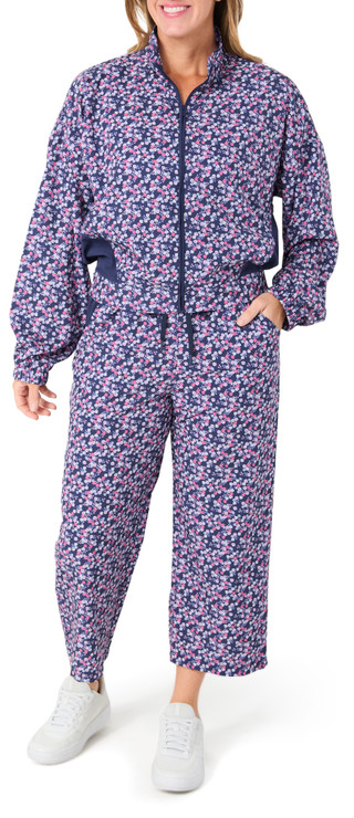 Thumbnail 2: Brisas Brisas Womens Active Woven Full Zip Ditsy Floral Jacket 