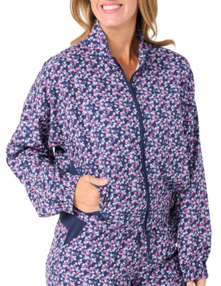 Thumbnail 1: Brisas Brisas Womens Active Woven Full Zip Ditsy Floral Jacket 