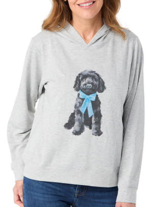Thumbnail 3: Cyrus Cyrus Womens Long Sleeve Dog Print Hoodie 