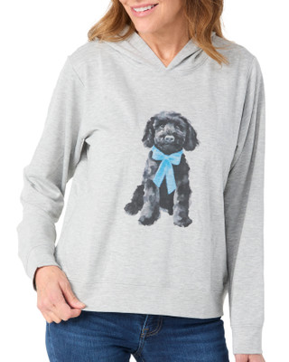 Thumbnail 1: Cyrus Cyrus Womens Long Sleeve Dog Print Hoodie 