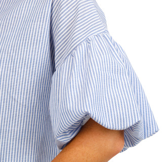 Thumbnail 5: LIV LOS ANGELES Liv Los Angeles Petite Puff Sleeve Striped Button Top 