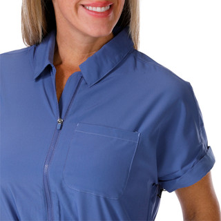 Thumbnail 4: KYODAN Kyodan Womens Active Short Sleeve Woven Vented Zipper Dress 