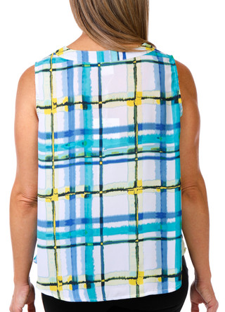 Thumbnail 2: ZAC AND RACHEL Zac and Rachel Womens Sleeveless Print Crepe Tank Top 