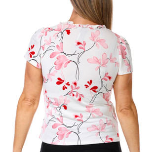 Thumbnail 3: ADRIENNE VITTADINI Adrienne Vittadini Petite Short Sleeve Heart Button Top 