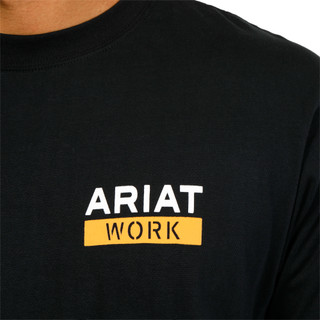 Thumbnail 4: ARIAT REBAR Ariat Rebar Mens Short Sleeve Roughneck Cotton T-Shirt 