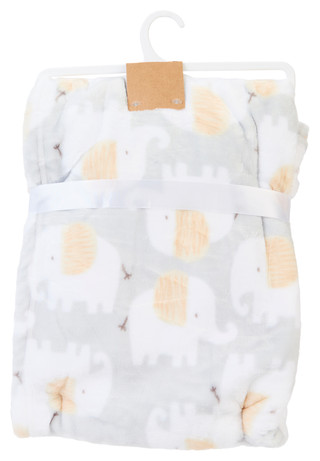 Thumbnail 2: Baby Essentials Baby Essentials 2 Pc 30x40 Elphant Snuggler & Blanket 