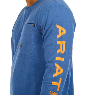 Thumbnail 3: ARIAT REBAR Ariat Rebar Mens Long Sleeve Workmen Knit T-Shirt 