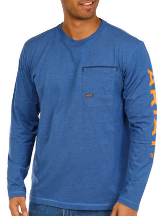 Thumbnail 1: ARIAT REBAR Ariat Rebar Mens Long Sleeve Workmen Knit T-Shirt 