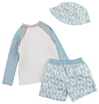 Thumbnail 2: STITCH AND STONE Stitch & Stone Toddler Boys 2 Pc Palm Tree Swim Trunks Set 