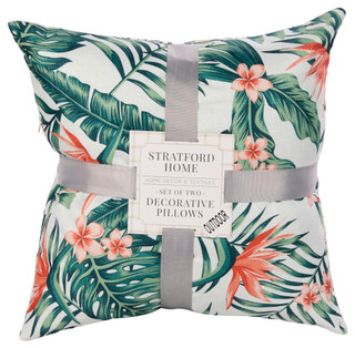 Thumbnail 3: Stratford Home Stratford 18x18 2 Pk Floral Outdoor Pillow Set 