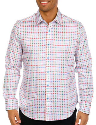 Thumbnail 1: ROBERT GRAHAM Robert Graham Mens Ashbrook Long Sleeve Woven Print Shirt 