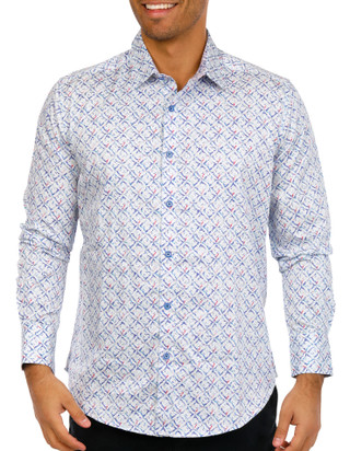 Thumbnail 1: ROBERT GRAHAM Robert Graham Mens Rosales Long Sleeve Woven Print Shirt 