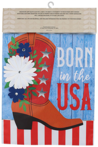Thumbnail 2: Creekside Creekside 18 in Born in the USA Garden Flag 