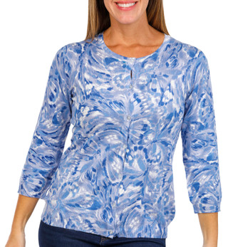 Thumbnail 1: Cable & Gauge Cable & Gauge Womens Long Sleeve Print Cardigan 