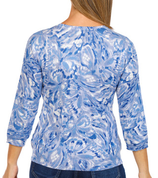 Thumbnail 2: Cable & Gauge Cable & Gauge Womens Long Sleeve Print Cardigan 