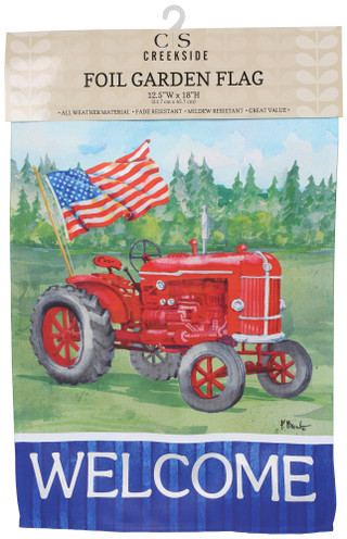 Thumbnail 1: Creekside Creekside 18 in Farm Truck & American Welcome Garden Flag 