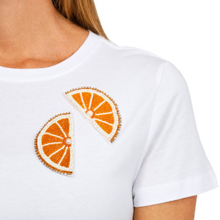 Thumbnail 2: Philosophy Philosophy Womens Short Sleeve Orange Patch Tee 