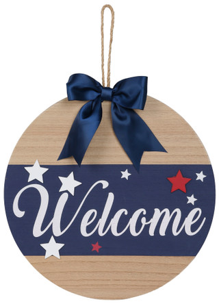 Thumbnail 1: MAISON ROUGE Maison Rouge 16 in Wooden Welcome Script Stars Sign 