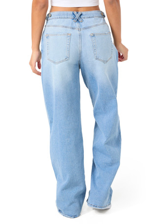 Thumbnail 4: BCBGeneration BCBGeneration Juniors Low Rise Tab Waist Straight Leg Jeans 