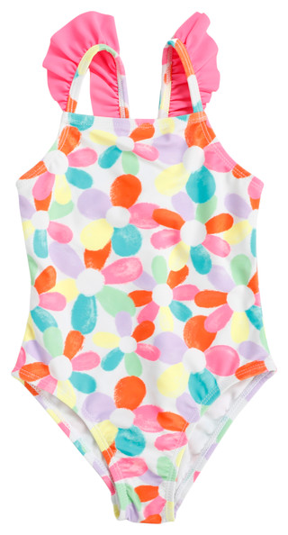 Thumbnail 1: Angel Beach Angel Beach Little Girls Floral One Piece Swimsuit 