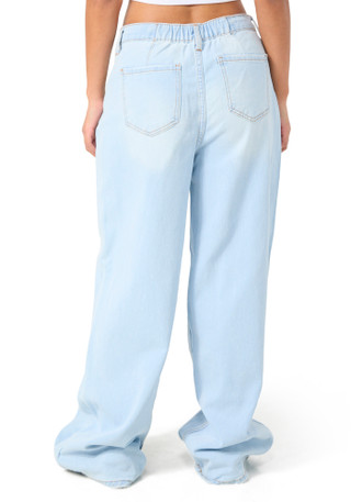Thumbnail 2: Celebrity Pink Celebrity Pink Juniors Tie Waist Wide Leg Jeans 