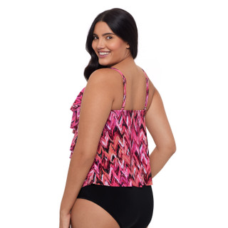 Thumbnail 2: Trimshaper Trimshaper Womens Rachel Kaleidoscope Tankini Top 