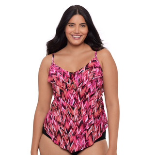 Thumbnail 1: Trimshaper Trimshaper Womens Rachel Kaleidoscope Tankini Top 