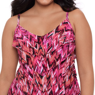 Thumbnail 4: Trimshaper Trimshaper Womens Rachel Kaleidoscope Tankini Top 