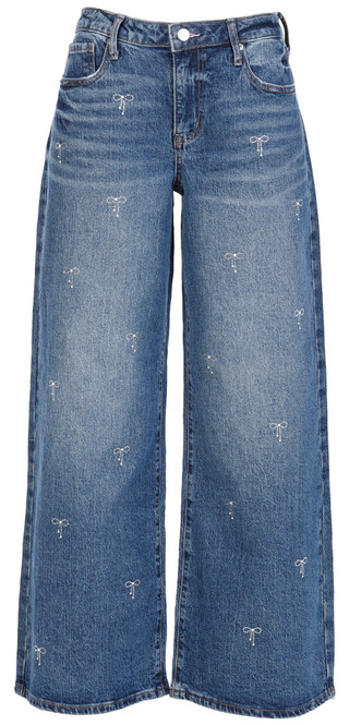 Thumbnail 1: Juicy Couture Juicy Couture Juniors Rhinestone Bow Wide Leg Jeans 