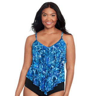 Thumbnail 1: Trimshaper Trimshaper Womens Sidewinder Ronnie Tankini Top 