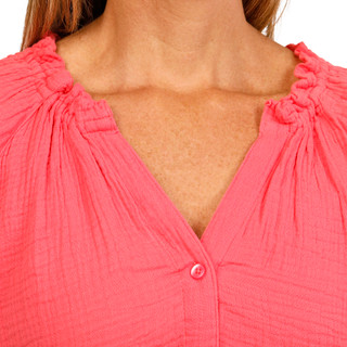 Thumbnail 2: Dash Dash Womens Short Sleeve Button Down Gauze Top 