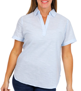 Thumbnail 1: Dash Dash Womens Short Sleeve Button Down Back Top 