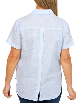 Thumbnail 2: Dash Dash Womens Short Sleeve Button Down Back Top 